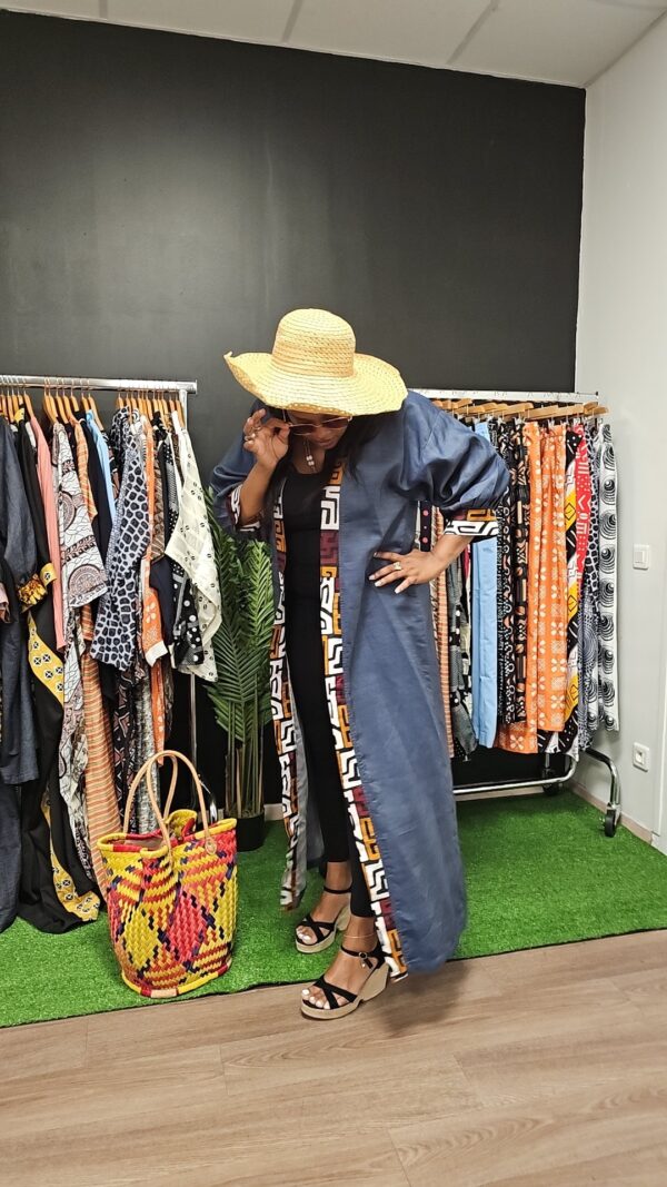 kimono long femme africaine wax sublime – Image 3
