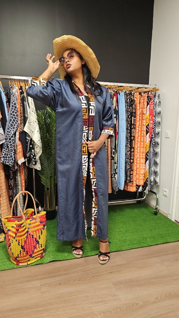 kimono long femme africaine wax sublime – Image 2